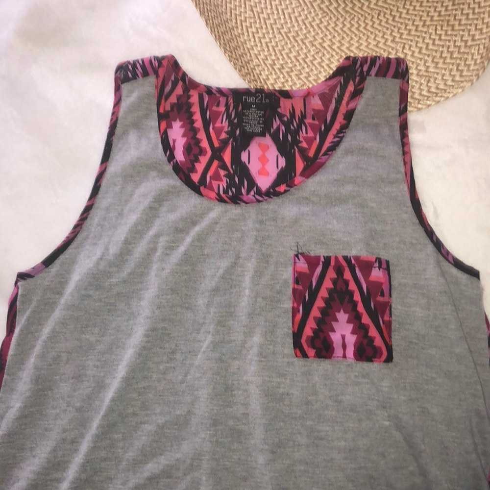 Rue 21 Aztec tank top!! Size medium!!